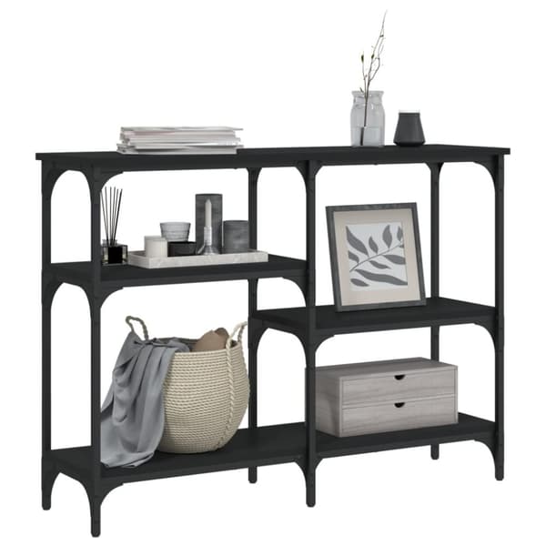 vidaXL konsolbord 102x29x75 cm konstrueret træ sort
