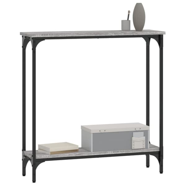 vidaXL konsolbord 75x22,5x75 cm konstrueret træ grå sonoma-eg