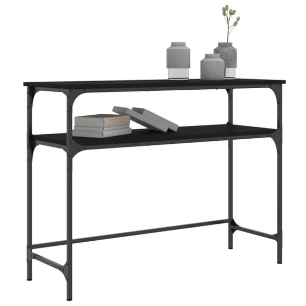 vidaXL Konsolipöytä musta 100x35,5x75 cm tekninen puu