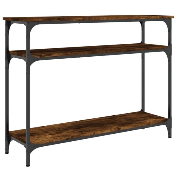 vidaXL konsolbord 100x29x75 cm konstrueret træ røget egetræsfarve