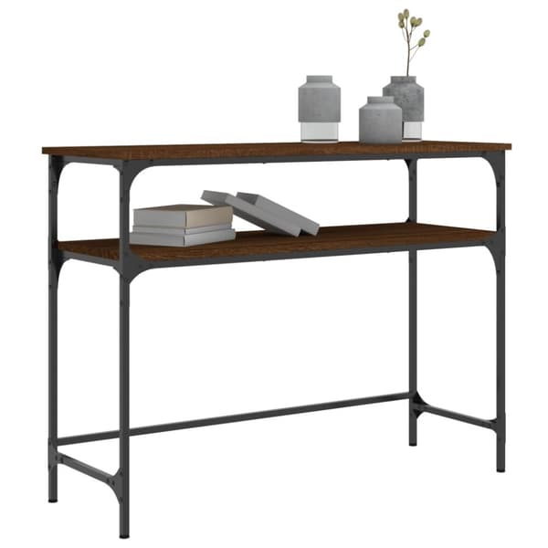 vidaXL Konsolipöytä ruskea tammi 100x35,5x75 cm tekninen puu