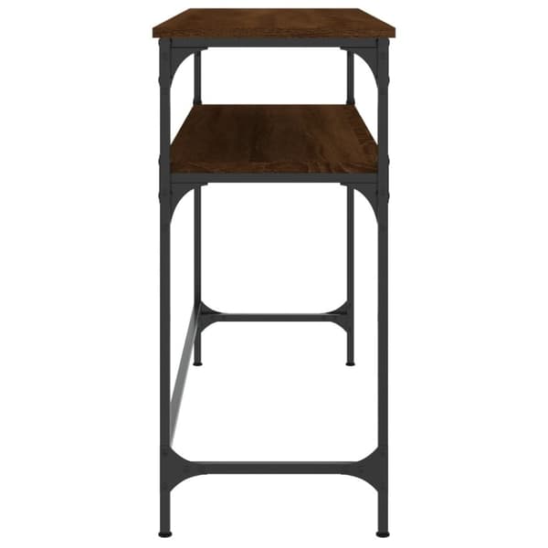 vidaXL Konsolipöytä ruskea tammi 100x35,5x75 cm tekninen puu