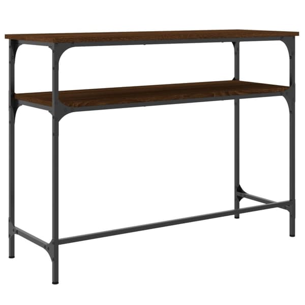 vidaXL Konsolipöytä ruskea tammi 100x35,5x75 cm tekninen puu