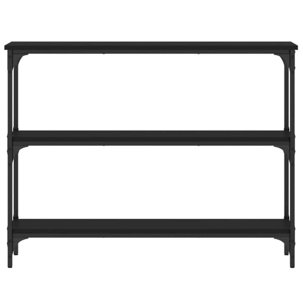vidaXL Konsolipöytä musta 100x22,5x75 cm tekninen puu