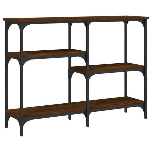 vidaXL Konsolipöytä ruskea tammi 102x29x75 cm tekninen puu