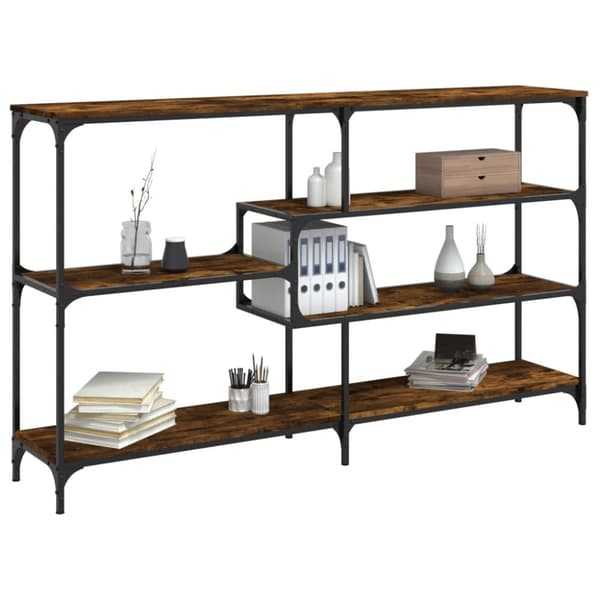 vidaXL konsolbord 160x32x95 cm konstrueret træ røget egetræsfarve