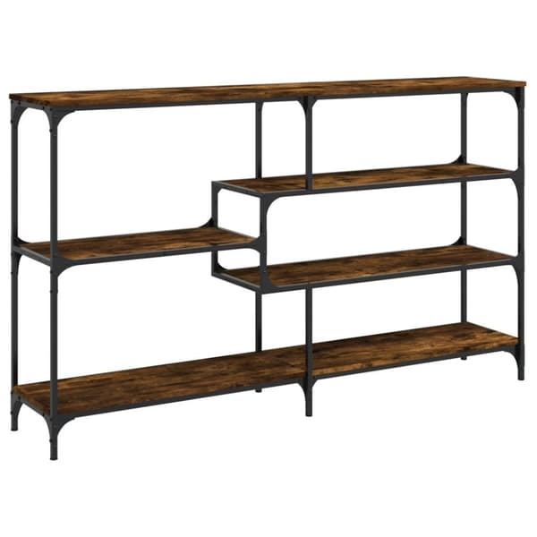 vidaXL konsolbord 160x32x95 cm konstrueret træ røget egetræsfarve