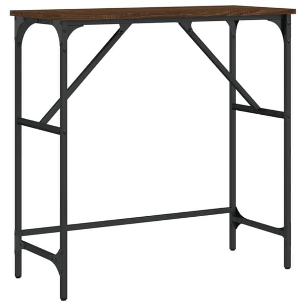 vidaXL konsolbord 75x32x75 cm konstrueret træ brun egetræsfarve