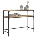 Miniatyrbillede 3 af 10: vidaXL konsolbord 100x35,5x75 cm konstrueret træ sonoma-eg