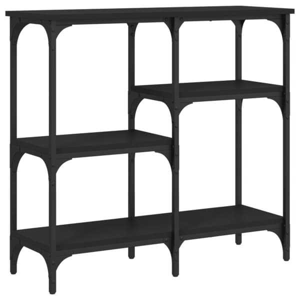vidaXL Konsolipöytä musta 80x29x75 cm tekninen puu