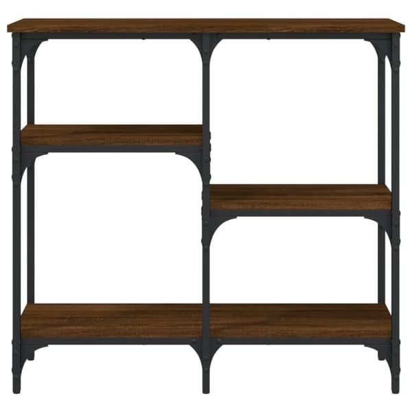 vidaXL Konsolipöytä ruskea tammi 80x29x75 cm tekninen puu