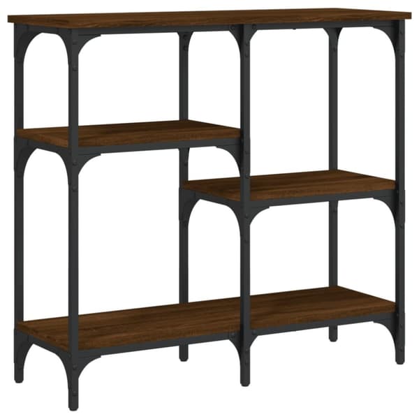 vidaXL konsolbord 80x29x75 cm konstrueret træ brun egetræ
