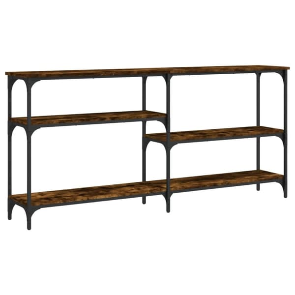 vidaXL konsolbord 160x29x75 cm konstrueret træ røget egetræsfarve