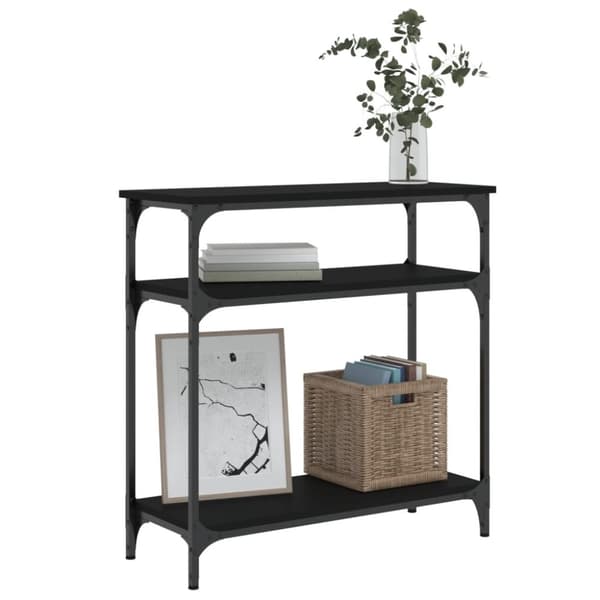 vidaXL konsolbord 75x29x75 cm konstrueret træ sort