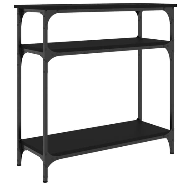 vidaXL konsolbord 75x29x75 cm konstrueret træ sort