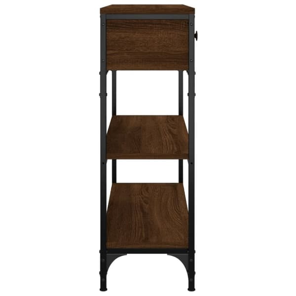vidaXL konsolbord 72,5x25x75 cm konstrueret træ brunt egetræ