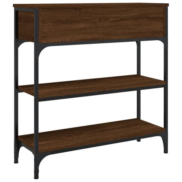 vidaXL konsolbord 72,5x25x75 cm konstrueret træ brunt egetræ