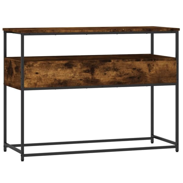 vidaXL konsolbord 100x40x75 cm konstrueret træ røget egetræsfarve