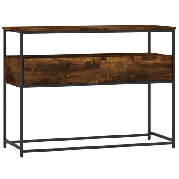 vidaXL konsolbord 100x40x75 cm konstrueret træ røget egetræsfarve
