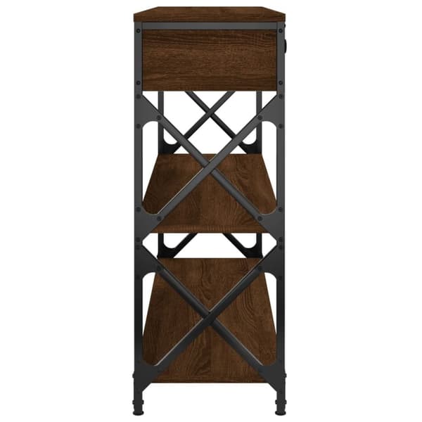 vidaXL konsolbord 100x28x75 cm konstrueret træ brun egetræsfarve