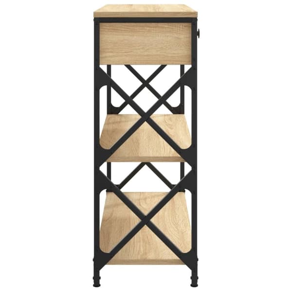 vidaXL konsolbord 75x28x75 cm konstrueret træ sonoma-eg