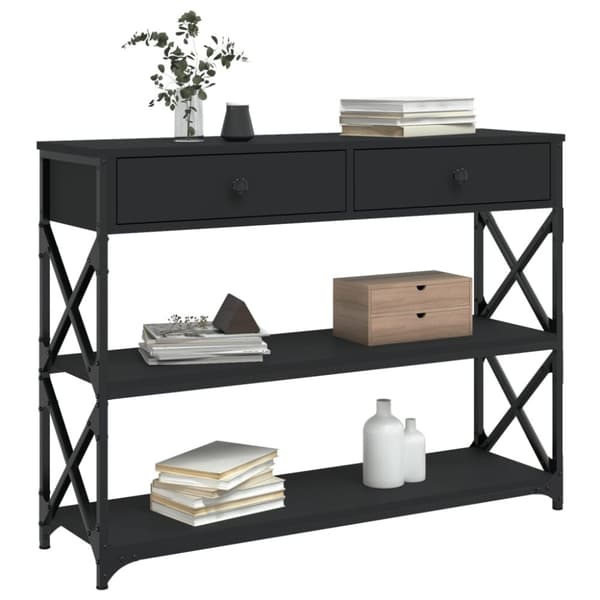 vidaXL konsolbord 100x28x75 cm konstrueret træ sort