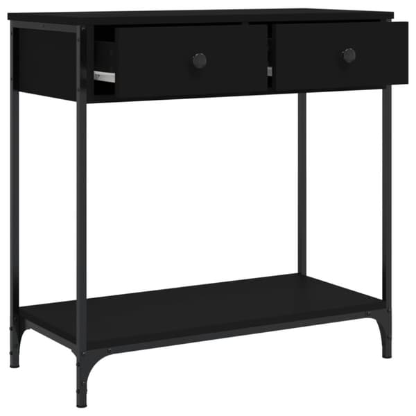 vidaXL Konsolipöytä musta 75x34,5x75 cm tekninen puu