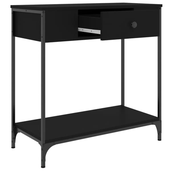 vidaXL konsolbord 75x34,5x75 cm konstrueret træ sort