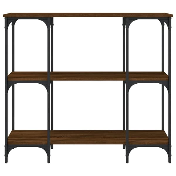 vidaXL Konsolipöytä ruskea tammi 102x35x90 cm tekninen puu