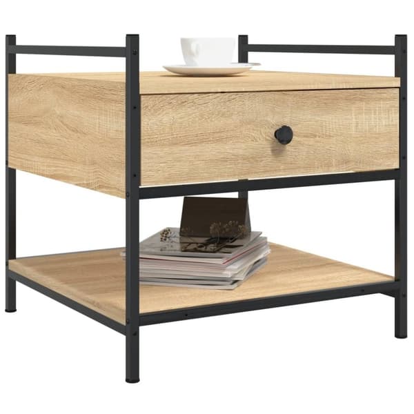 vidaXL Salongbord sonoma eik 50x50x50 cm konstruert tre