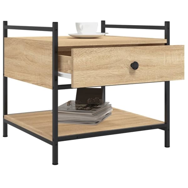 vidaXL Salongbord sonoma eik 50x50x50 cm konstruert tre