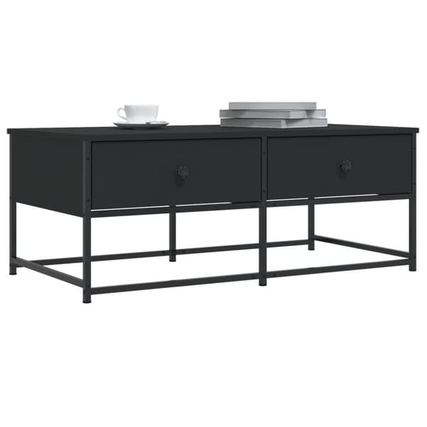 vidaXL Soffbord svart 100x51x40 cm konstruerat trä