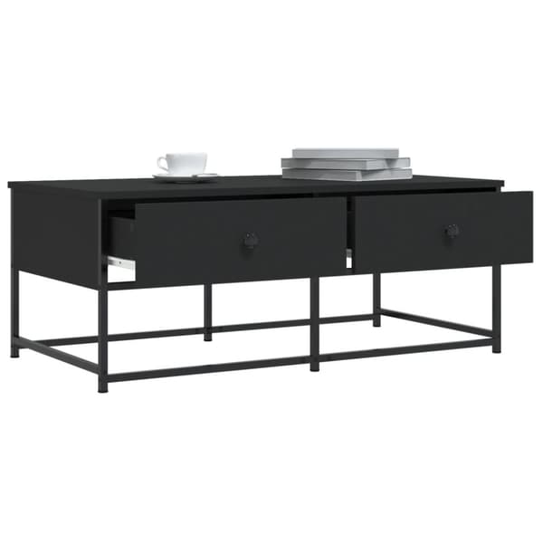 vidaXL Soffbord svart 100x51x40 cm konstruerat trä