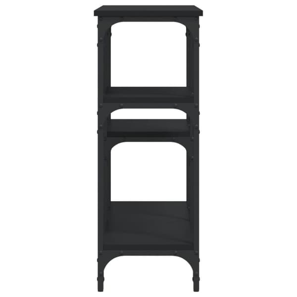 vidaXL Konsolbord svart 102x29x75 cm konstruerat trä