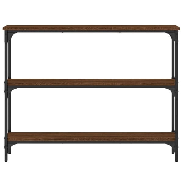 vidaXL Konsollbord brun eik 100x22,5x75 cm konstruert tre