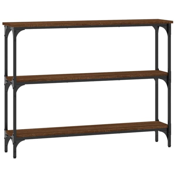 vidaXL Konsollbord brun eik 100x22,5x75 cm konstruert tre