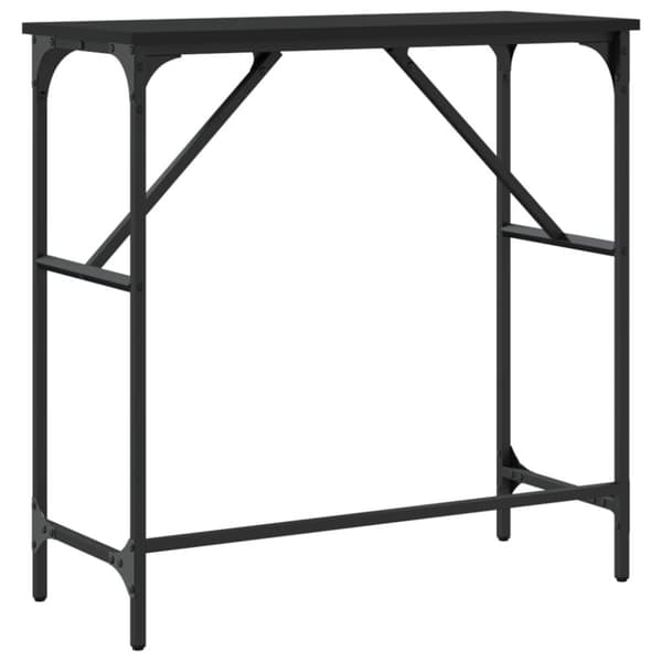 vidaXL Konsollbord svart 75x32x75 cm konstruert tre