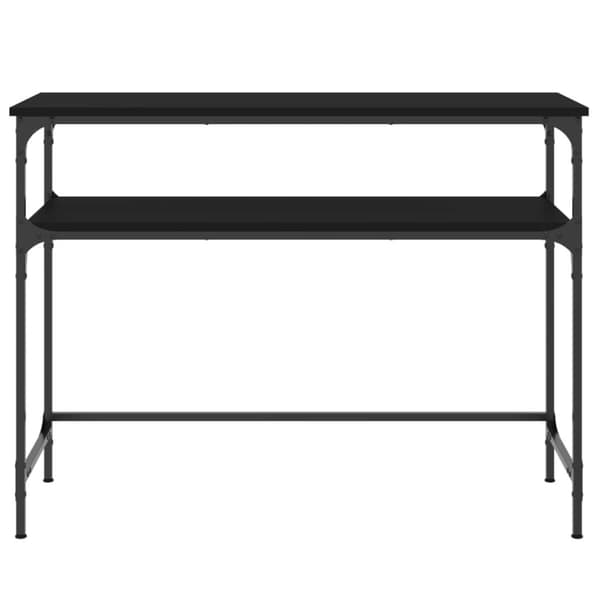 vidaXL Konsollbord svart 100x35,5x75 cm konstruert tre