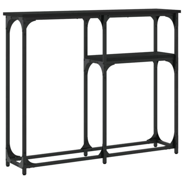 vidaXL Konsollbord svart 90x22,5x75 cm konstruert tre