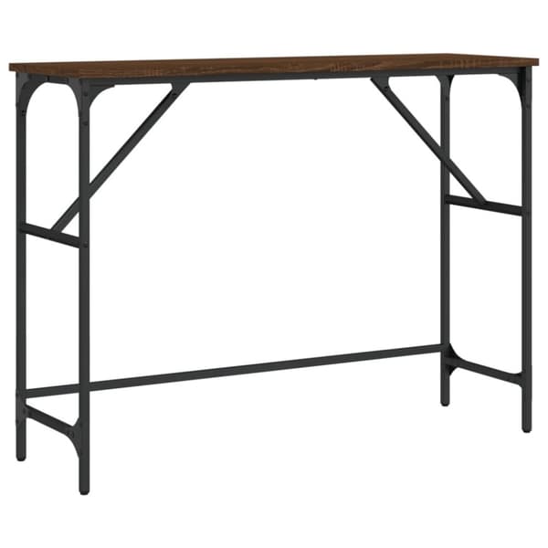 vidaXL Konsollbord brun eik 100x32x75 cm konstruert tre