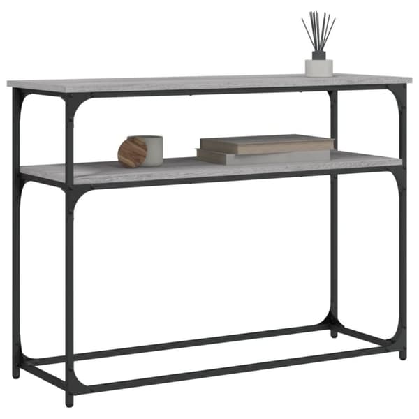 vidaXL Konsollbord grå sonoma 100x35,5x75 cm konstruert tre