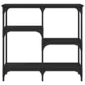 Miniatyrbilde 4 av 10: vidaXL Konsollbord svart 80x29x75 cm konstruert tre