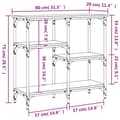 Miniatyrbilde 9 av 10: vidaXL Konsollbord svart 80x29x75 cm konstruert tre