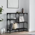 Miniatyrbilde 2 av 10: vidaXL Konsollbord svart 80x29x75 cm konstruert tre