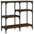 Miniatyrbilde 6 av 10: vidaXL Konsollbord brun eik 80x29x75 cm konstruert tre