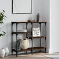 Miniatyrbilde 2 av 10: vidaXL Konsollbord brun eik 80x29x75 cm konstruert tre