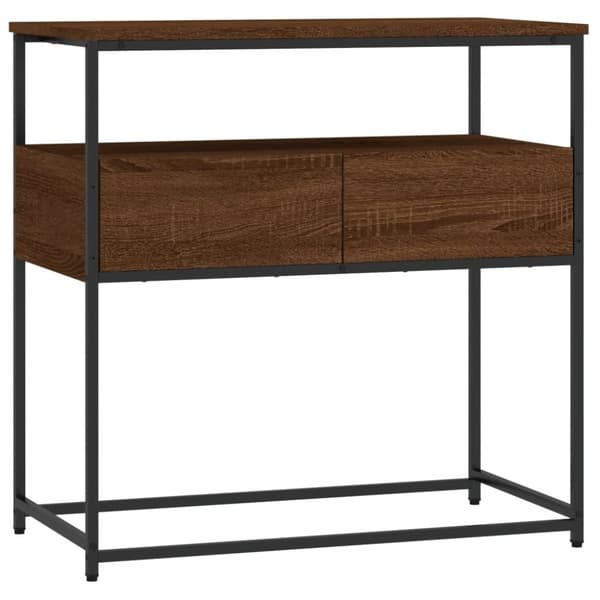 vidaXL Konsollbord brun eik 75x40x75 cm konstruert tre