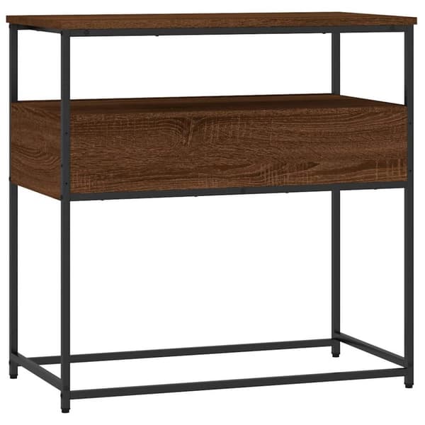 vidaXL Konsollbord brun eik 75x40x75 cm konstruert tre