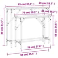 Miniatyrbilde 8 av 10: vidaXL Konsollbord 2 stk brun eik konstruert tre