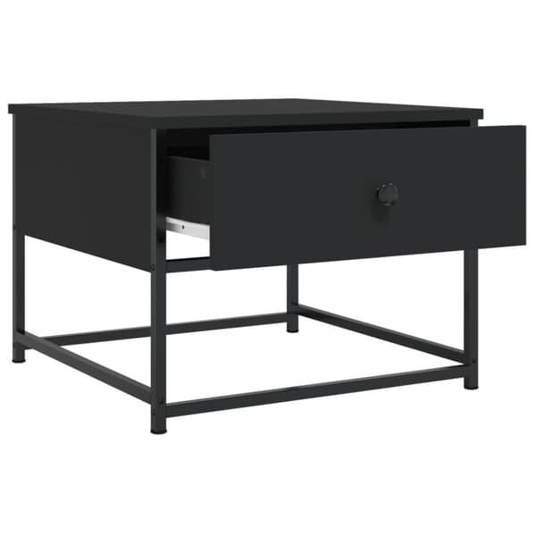 vidaXL Soffbord svart 51x51x40 cm konstruerat trä